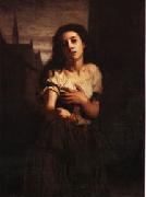 Hugues Merle A Beggar Woman oil painting on canvas